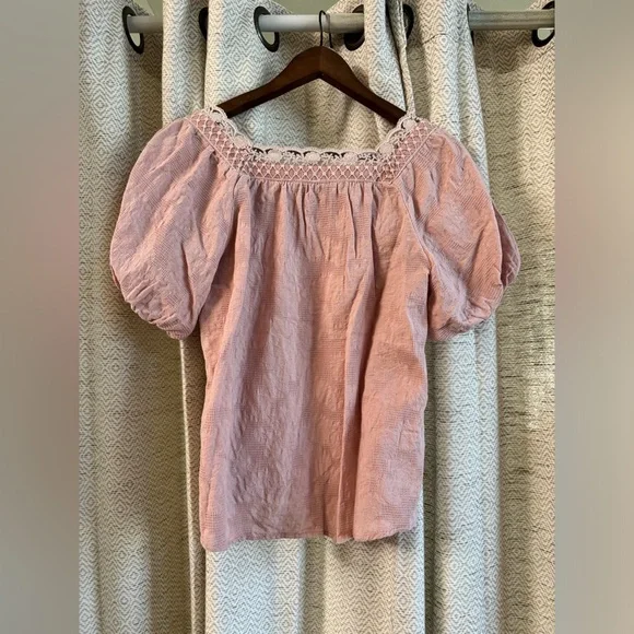 Rose Pink Baby Doll Embroidered Top - Picture 4 of 5